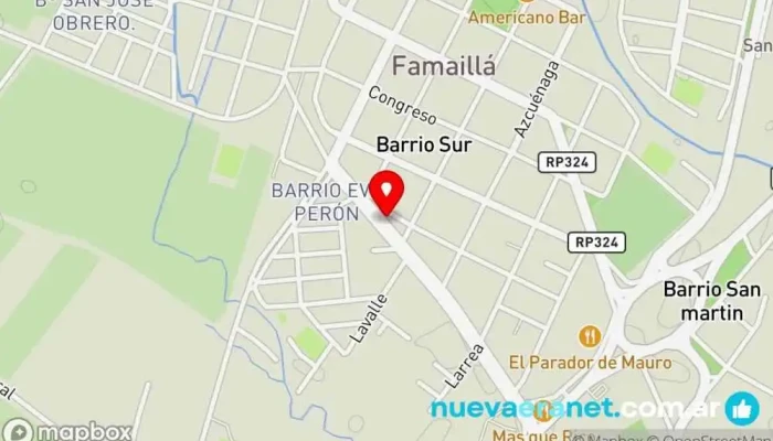 mapa de Reinaga Panadería Panadería en Famaillá