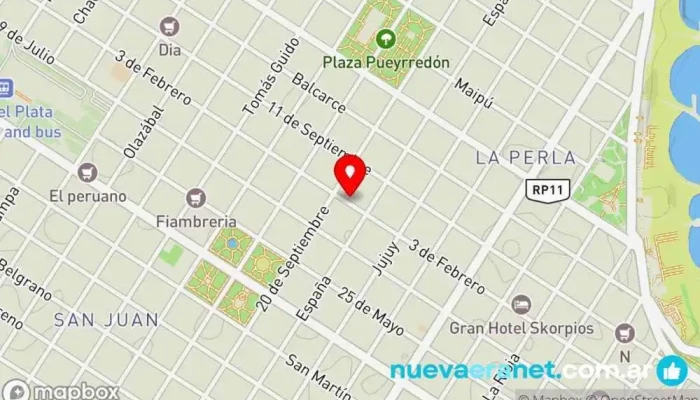mapa de Remates M. Moreno. La Perla Tienda de antigüedades en Mar del Plata