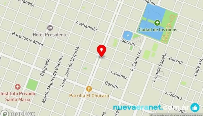 mapa de Repostería Antonella Panadería en Sáenz Peña