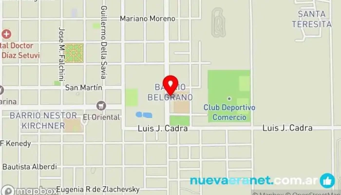 mapa de Repostería De La Red. Panadería en Santa Sylvina