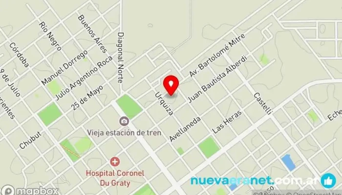 mapa de Repostería Dulzura Panadería en Coronel Du Graty