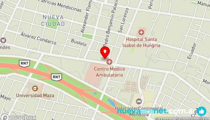 mapa de Restaurate La Negrita Restaurante, Cafetería, Pastelería francesa en Guaymallén