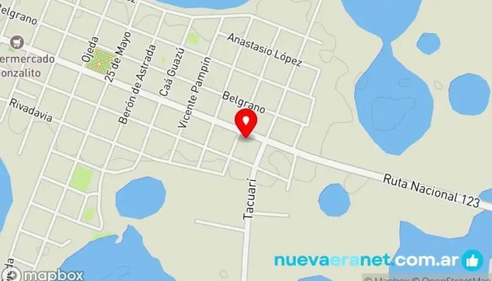 mapa de Resto Bar Rosa Restaurante en Nueve de Julio