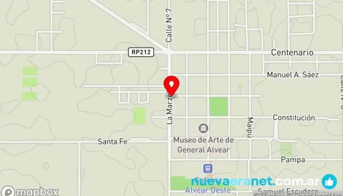 mapa de Rico y Dulce Panadería en Col. Alvear