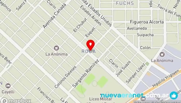 mapa de Romano Delicias Pastelería, Panadería en Comodoro Rivadavia