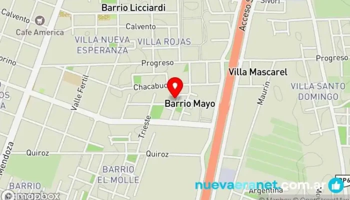 mapa de Romas sin tacc Pastelería en Rawson