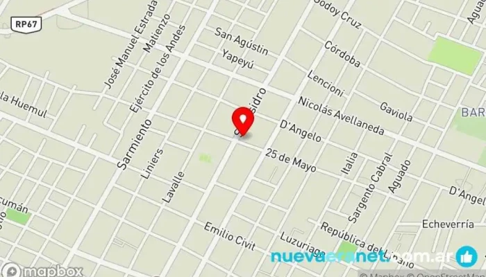 mapa de Rosimel , sucursal 2 calle Belgrano 29 abierto hasta domingo todo el dia Panadería en Rivadavia