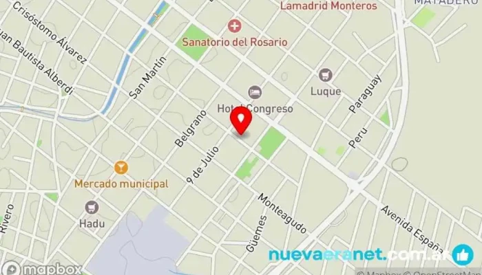 mapa de Rosso Materiales - Administración Empresa de construcción, Asesor de construcción, Proveedor de materiales de construcción en Monteros
