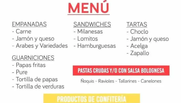 Rotiseria Las Delicias -  Carta - Coronel Moldes