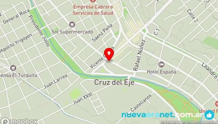 mapa de Rozados Neumáticos Venta y Servicio Tienda de neumáticos en Cruz del Eje