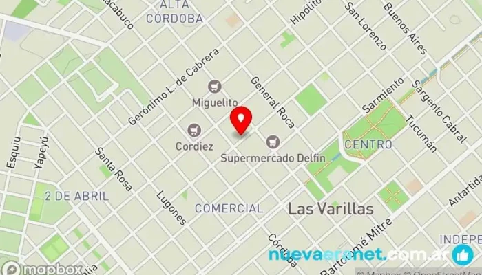 mapa de Rubén y Joaquín Crocce - Campos y Hacienda Agencia inmobiliaria en Las Varillas