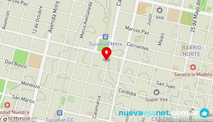 mapa de Rulemanes Salta S.R.L Comercio, Empresa de suministros industriales en San Miguel de Tucumán