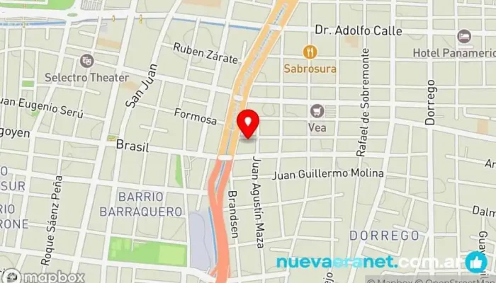 mapa de +Sabor Pastelería en Guaymallén