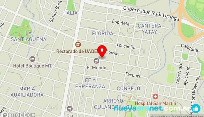 mapa de Saborapan Cian panaderias Panadería en Paraná