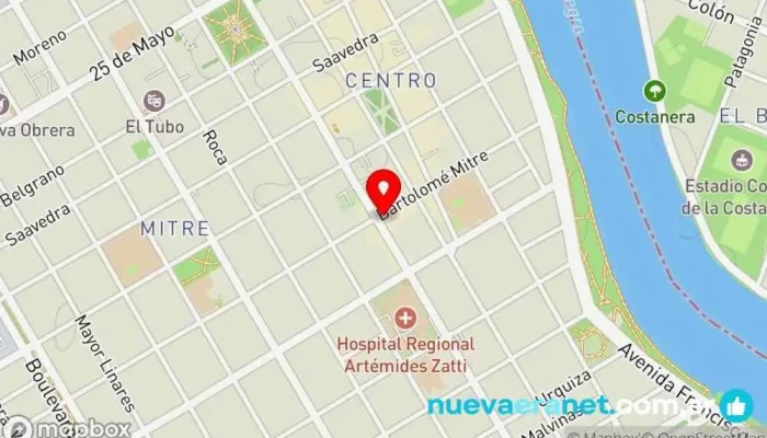 mapa de San Fernando Panaderia Panadería en Viedma