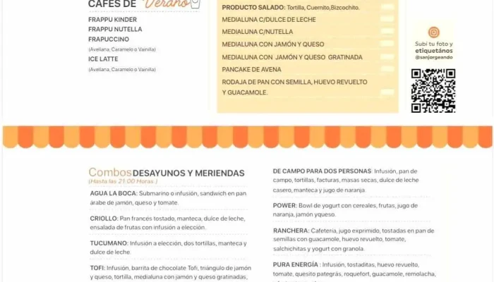 San Jorge Bar Y Cafe Carta - Juan Bautista Alberdi