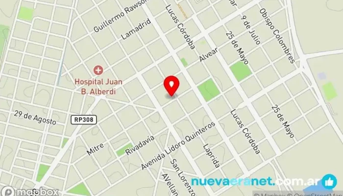 mapa de San Jorge Bar y Café Restaurante, Panadería, Cafetería, Pub restaurante en Juan Bautista Alberdi