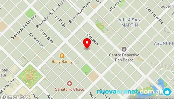 mapa de San José Pellegrini Cafetería, Restaurante de desayunos, Heladería en Resistencia