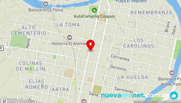 mapa de San Miguel Panadería Panadería en Cosquín