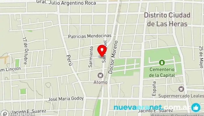 mapa de San nicolas Panadería, Pastelería, Servicio de catering en Las Heras