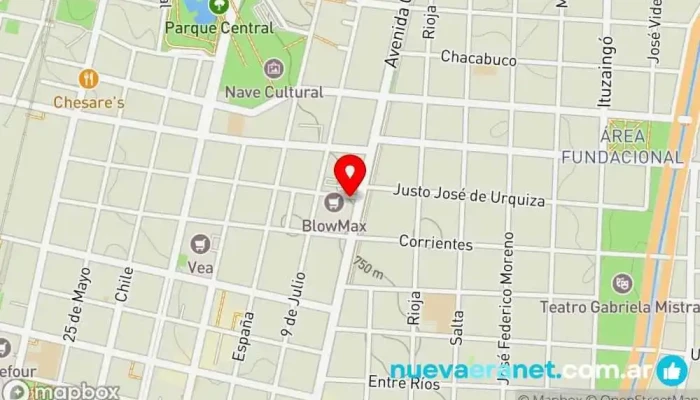 mapa de San Román Panadería en Mendoza