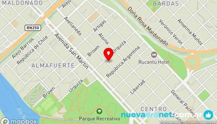 mapa de Sandwicheria, Panadería y Confitería La Industrial Panadería, Zona de restauración en Choele-choel