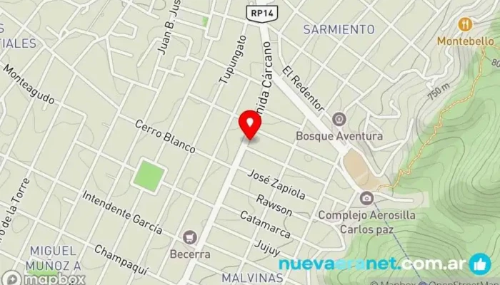 mapa de Sanifer (casa central) Ferretería en Villa Carlos Paz