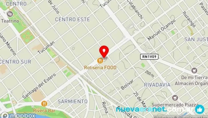 mapa de Santa Rita - Panificadora Panadería en Villa María