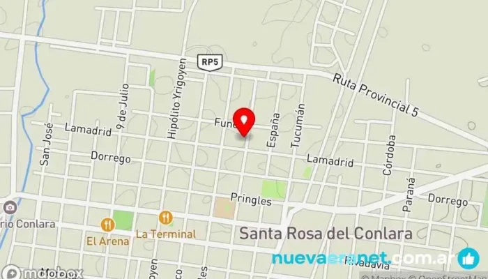 mapa de Santa Rosa del Conlara Sociedad de viviendas en Santa Rosa del Conlara