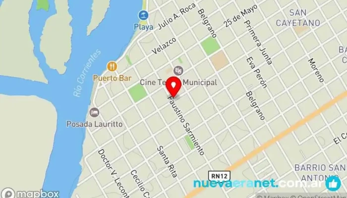 mapa de Santa Teresita Panadería Panadería en Esquina