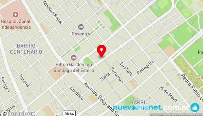 mapa de Santiago Repuestos Proveedor de repuestos de electrodomésticos en Santiago del Estero