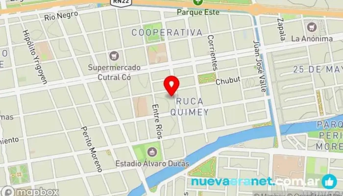 mapa de Sello Artesanal Panadería en Cutral Co