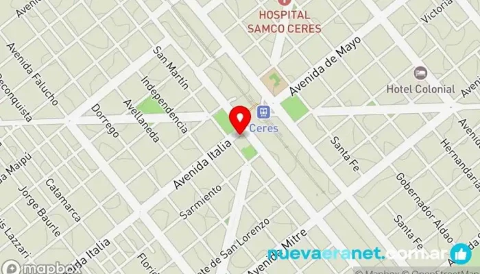 mapa de Sempre al dente Panadería en Ceres