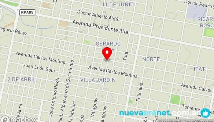 mapa de Silvina Blanco Repostería Pastelería en Concordia