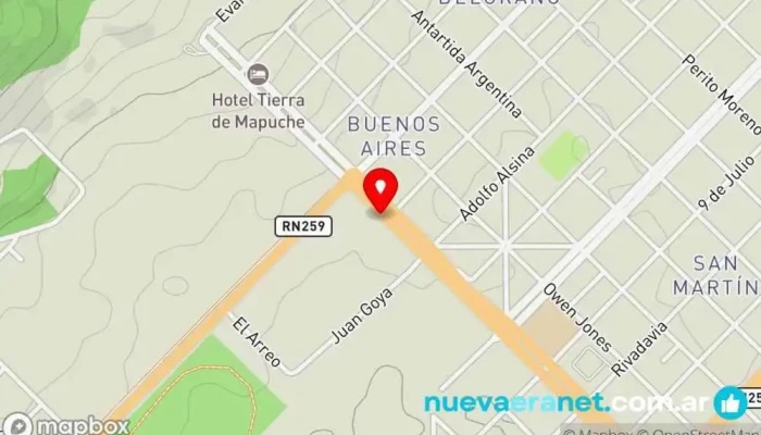 mapa de Sociedad Rural De Esquel Estancia en granjas en Esquel