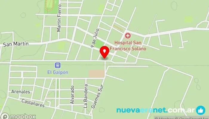 mapa de “Sol Naciente” Panadería en Galpon