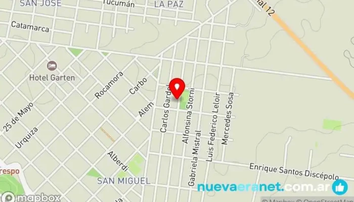 mapa de Soy fan crespo Panadería en Crespo