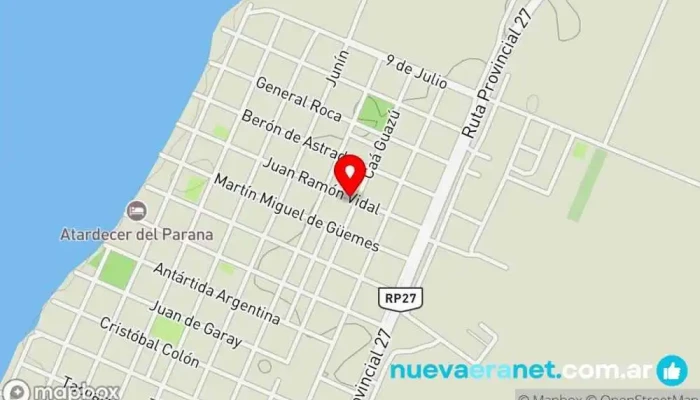 mapa de Sucursal. Panadería 