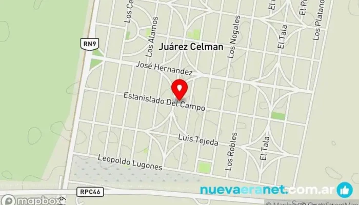 mapa de Sukha Pastelería Pastelería en Juárez Celman