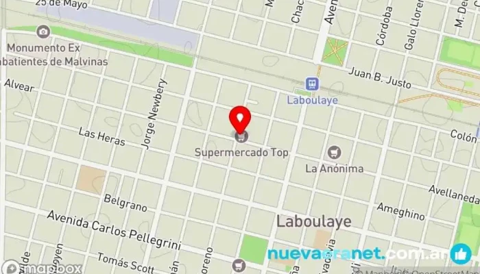 mapa de Super Top Supermercado en Laboulaye