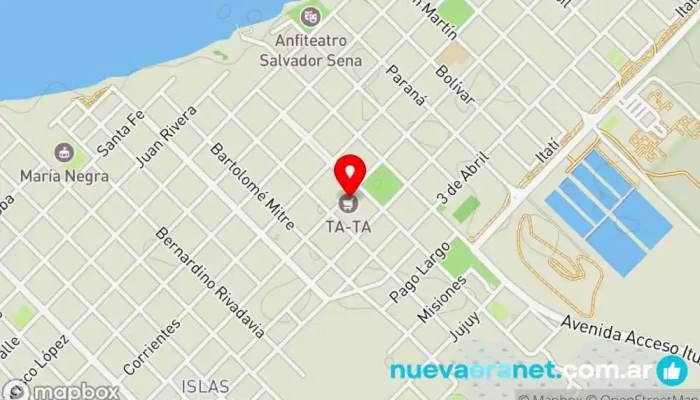 mapa de Supermecado TA-TA Supermercado en Ituzaingó