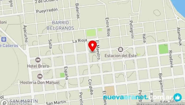mapa de Supermercado Gorbeña Supermercado en Monte Caseros