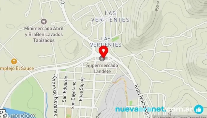 mapa de Supermercado Landete Suc. Uriburu Supermercado en Chos Malal