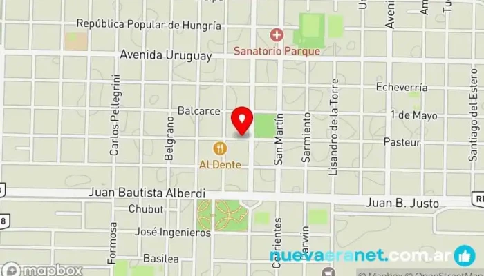 mapa de Supermercado Supercentro Supermercado en Villa Angela