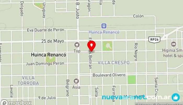 mapa de SUPERMIGA Panadería en Huinca Renanco