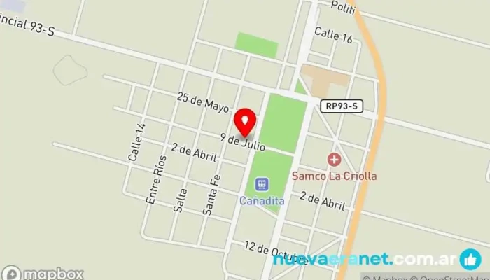 mapa de Sus Manjares Panadería en La Criolla