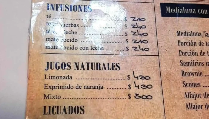 Suyai Cafe Carta - San Martín de los Andes
