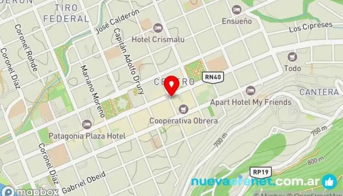 mapa de Suyai café Cafetería en San Martín de los Andes