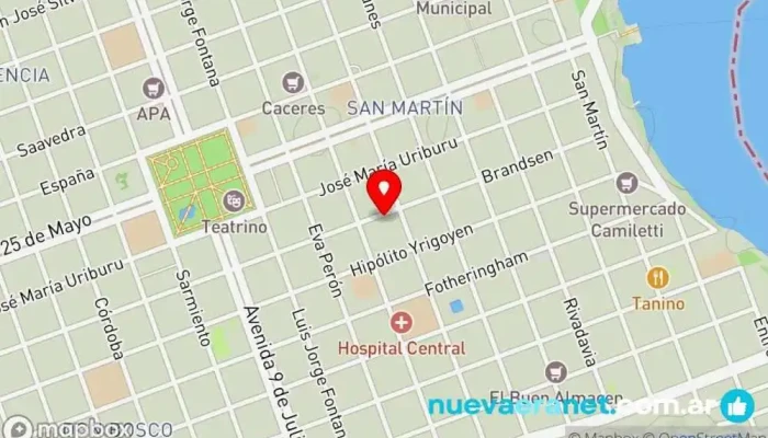 mapa de Sweets Delivery de Postres Pastelería en Formosa