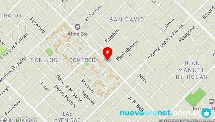 mapa de Tentaciones Trelew Panadería en Trelew